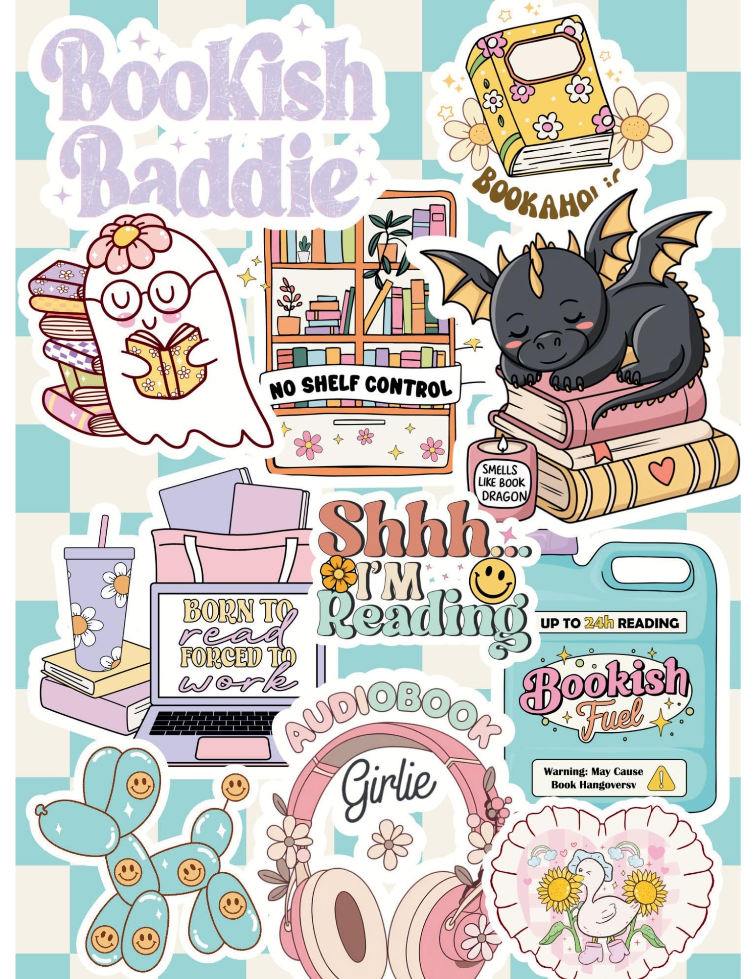 Bookish Baddie Kindle Case Insert, Cute Bookish Accessory, Audiobook Lover, No Shelf Control Girly Kindle Case Insert, Reading Accessory for Bookworms, Book Lover Gift (11th Gen Kindle Paperwhite)