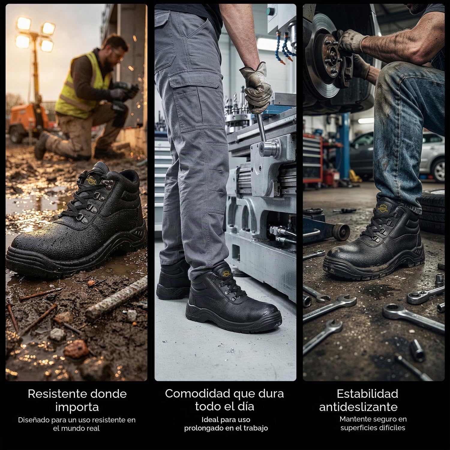 Iron Mountain Botas de Seguridad Impermeables Para Trabajo Y Servicios Públicos Bota de zapato S3 SRCHombre