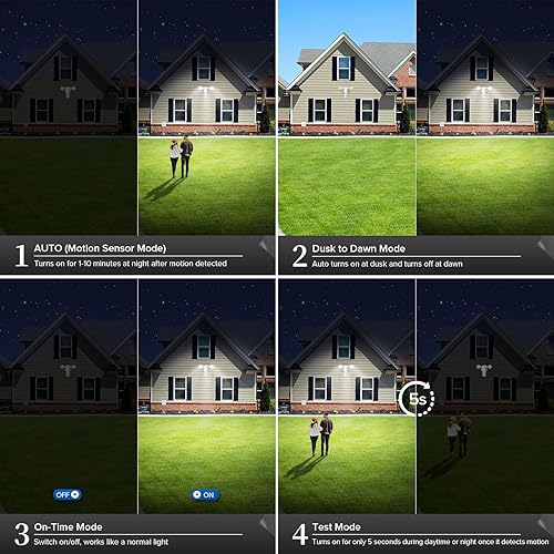 Miniatura 4 de SANSI Luz para exteriores con sensor de movimiento de 25 W, 3000 lúmenes, luces de inundación para exteriores, luz de seguridad de 5000 K, del