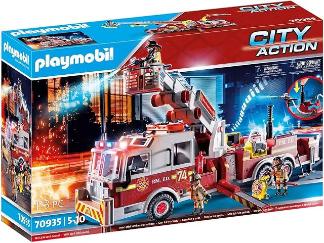 PLAYMOBIL City Action 70935 Wóz Strażacki: US Tower Ladder, od 5 Lat