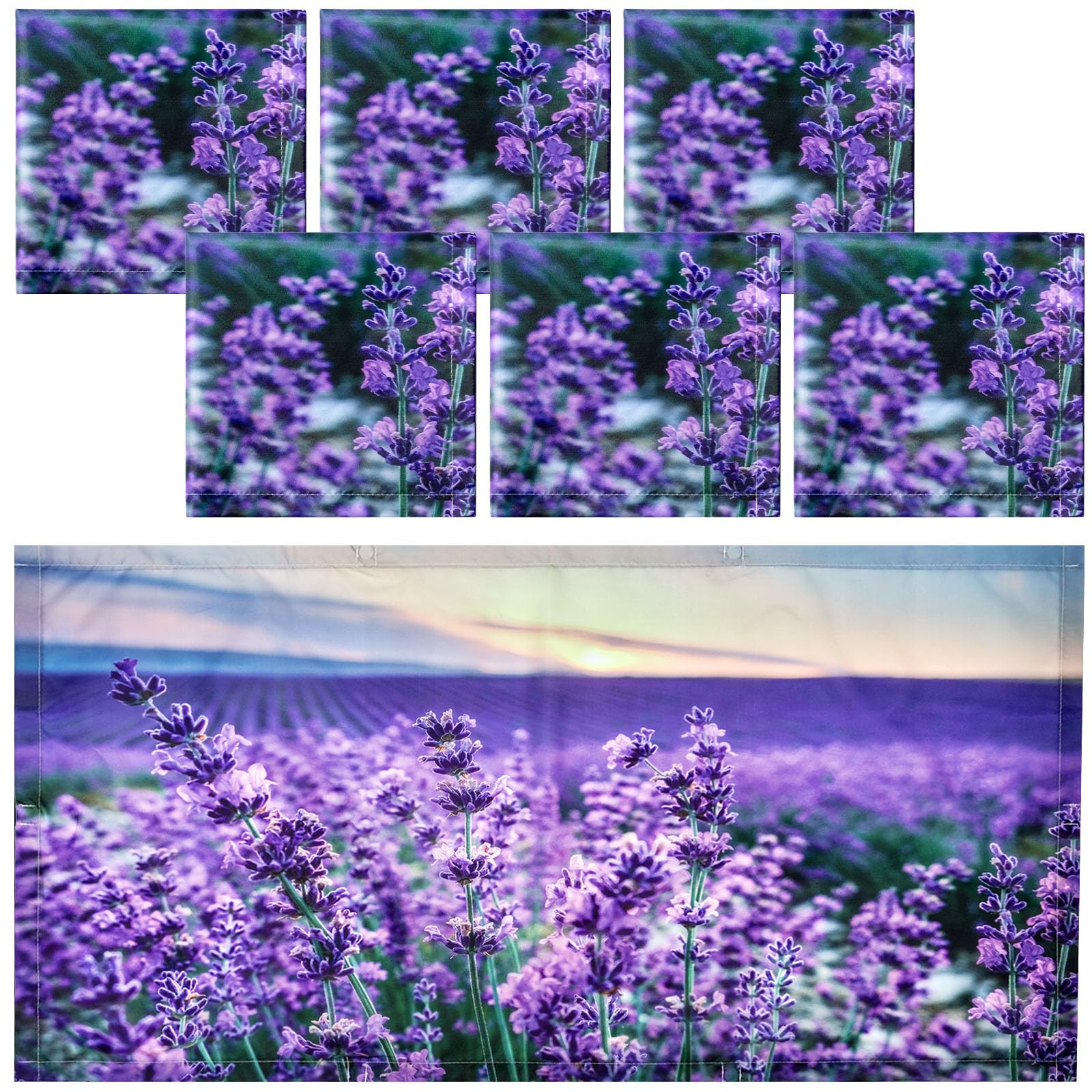 Hortsun 6 Pcs Fluorescent Light Covers - 4 x 2 Feet Magnetic Light Filters, Must Haves for Teacher Supplies, Ceiling Covers for Classroom Fluorescent Shade Hospitals School Office(Lavender)