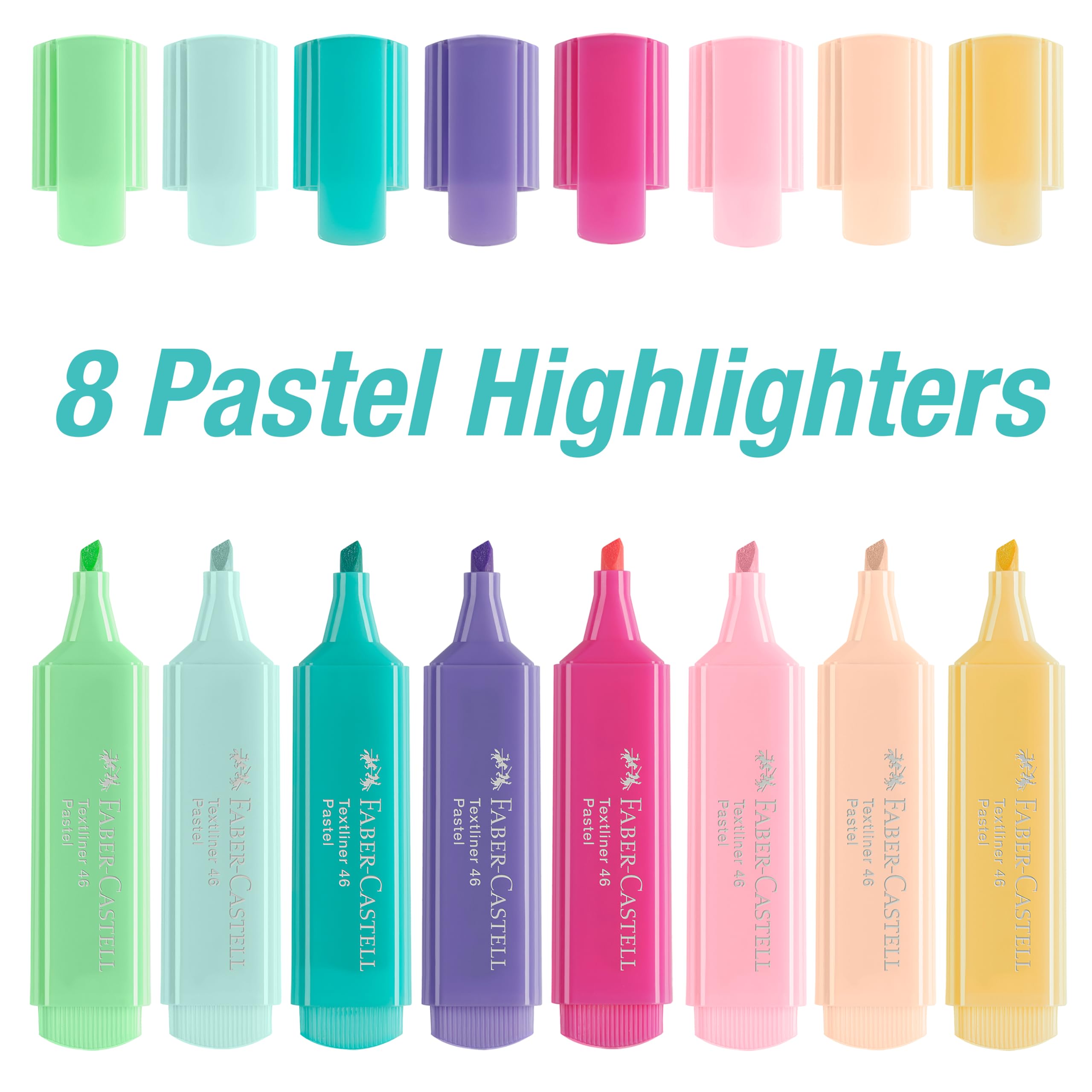 Faber-Castell Highlighter Textliner 46 Pastel wallet of 8 *new*, 8 count (Pack of 1) - Image 2