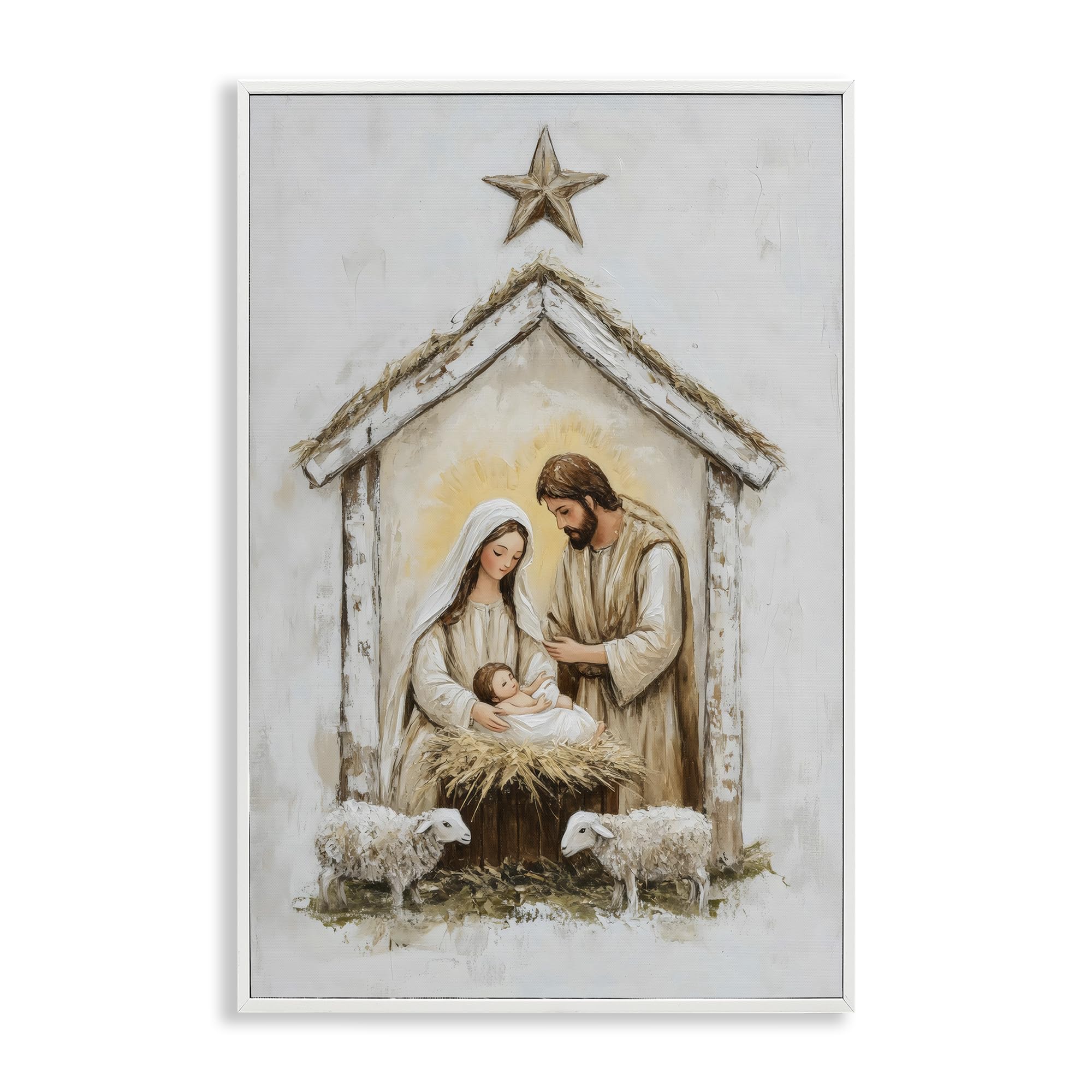 Nativité Blanc Stupell Industries douceur et sérénité maison