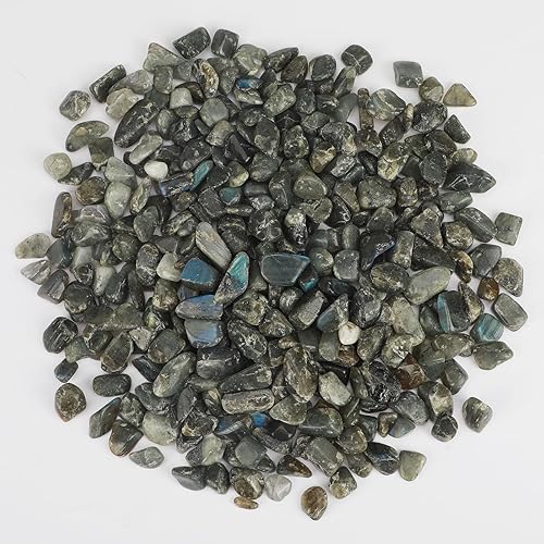Miniatura 4 de Chips de piedra de labradorita triturada de roca irregular para pecera, acuario, grava y decoración de maceta