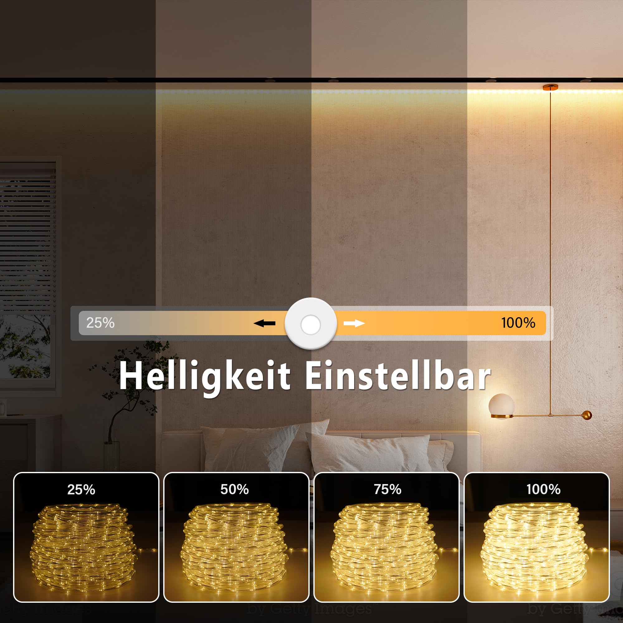 StarryEver 15 m 600 LED manguera cadena de luz exterior conectable, luz blanca cálida LED manguera de luz con mando a distancia temporizador, 8 modos, IP68, para exteriores, funciona con electricidad