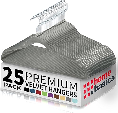 Vista 16 de Home Basics Perchas para trajes/ropa de interior de acero negro para interiores (paquete de 25), 9.25 pulgadas de alto x 18 pulgadas de ancho x 0.25