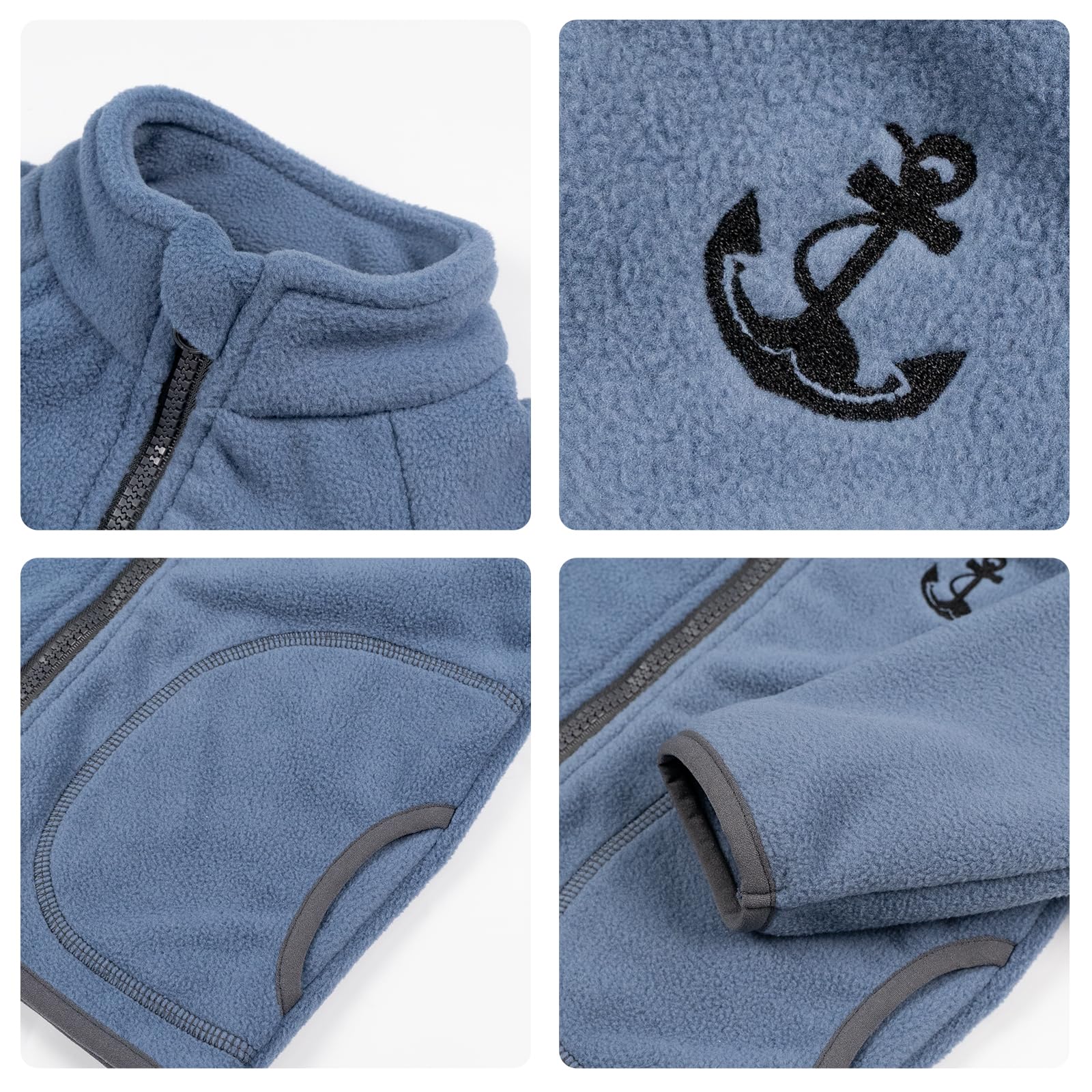 Volunboy Bambino Ragazzi Giacca in Pile, Cerniera Integrale Felpe Foderata Invernale Cappotto Giubbotto con Tasche
