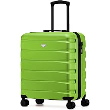 Flight Knight Lightweight Travel Suitcase 56x45x25cm | Hard Shell Carry On Luggage with Aluminum Telescopic Handle, 8 Wheel & TSA Lock | Approved for British Airways, Jet2 & EasyJet Overhead Bag