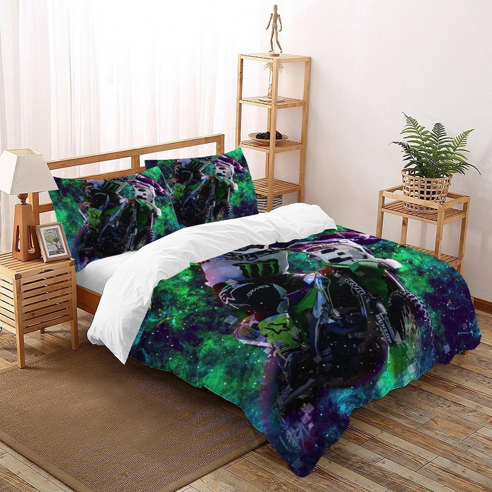 Housse de couette enfant 3D 220x240 cm avec 2 taies d'oreiller douces