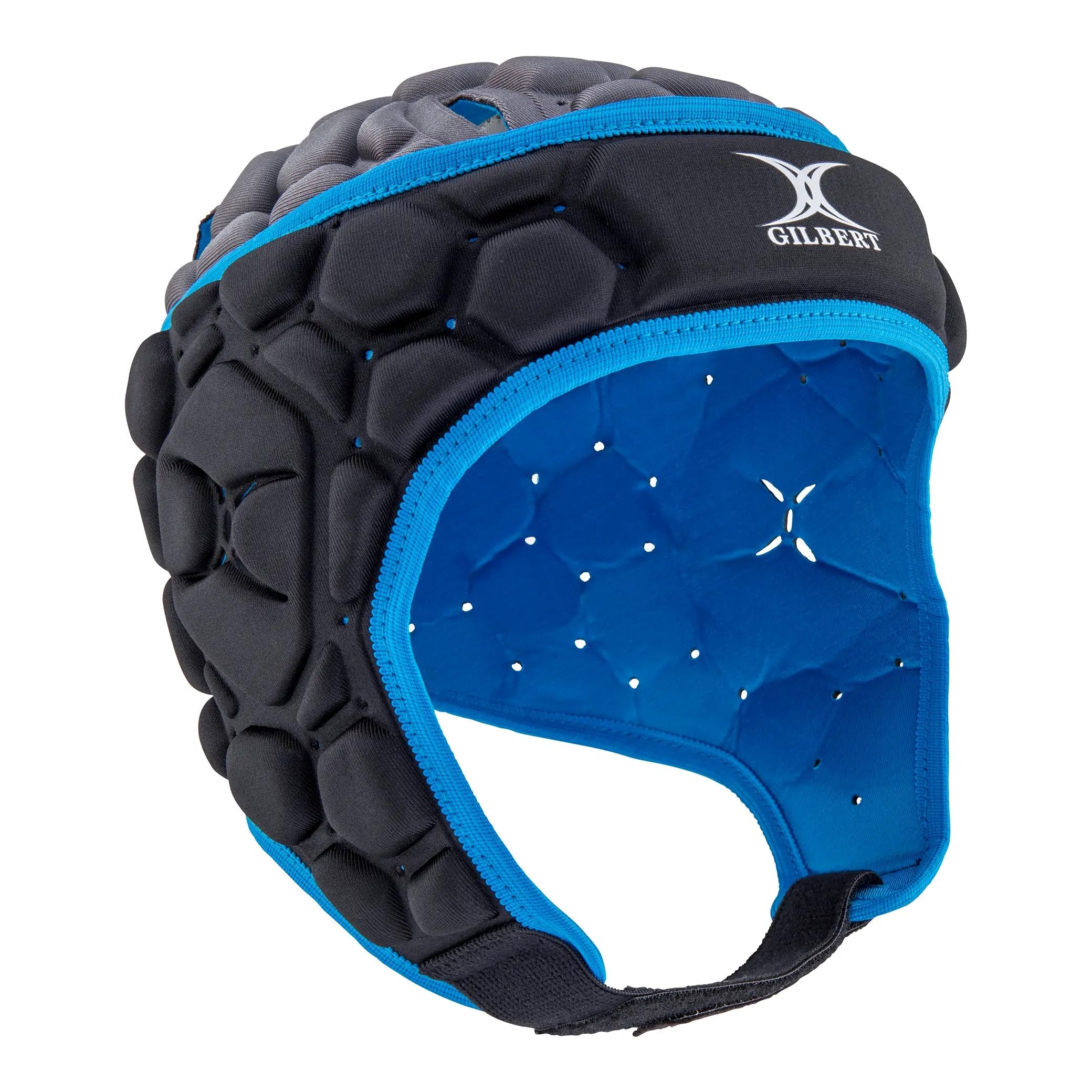 Casco Rugby Gilbert XP 250 Azul Electrico (Headguard), Tallas Senior/Junior