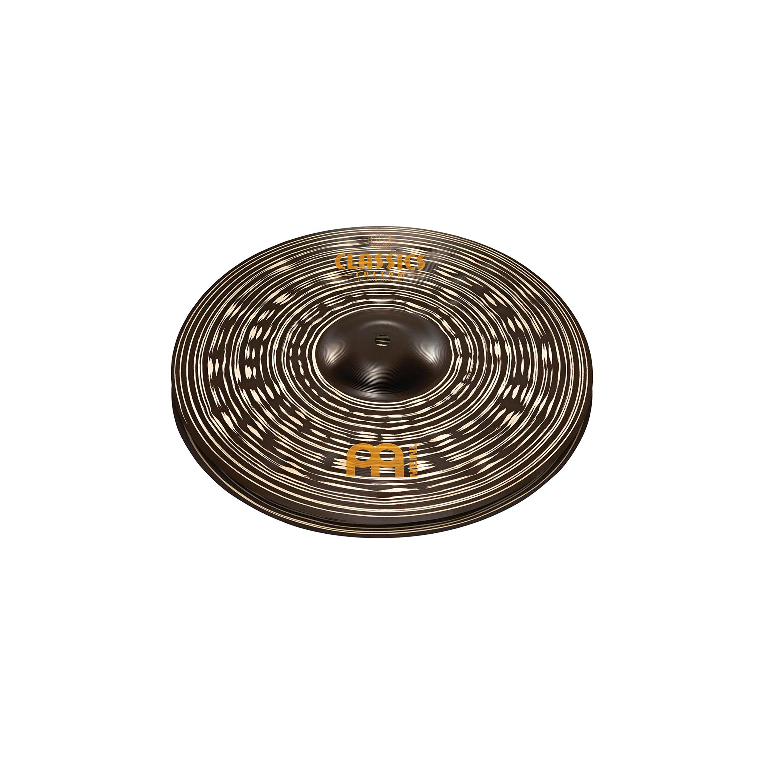 Meinl Cymbals Classics Custom Dark Ensemble de Cymbales avec Hihat 14", Crash 16" et Ride 20" pour Batterie – B12 Bronze, Finition Sombre, Fabriquée en Allemagne (CC141620)