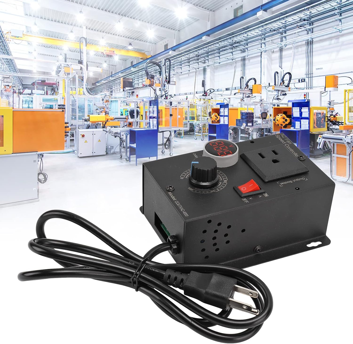 flexman CCMTKAC 4000 Variable Speed Controller, 110~240V 18A Infinitely Variable Speed Variable Fan Speed Controller for Fans Handheld Routers Electric Stoves