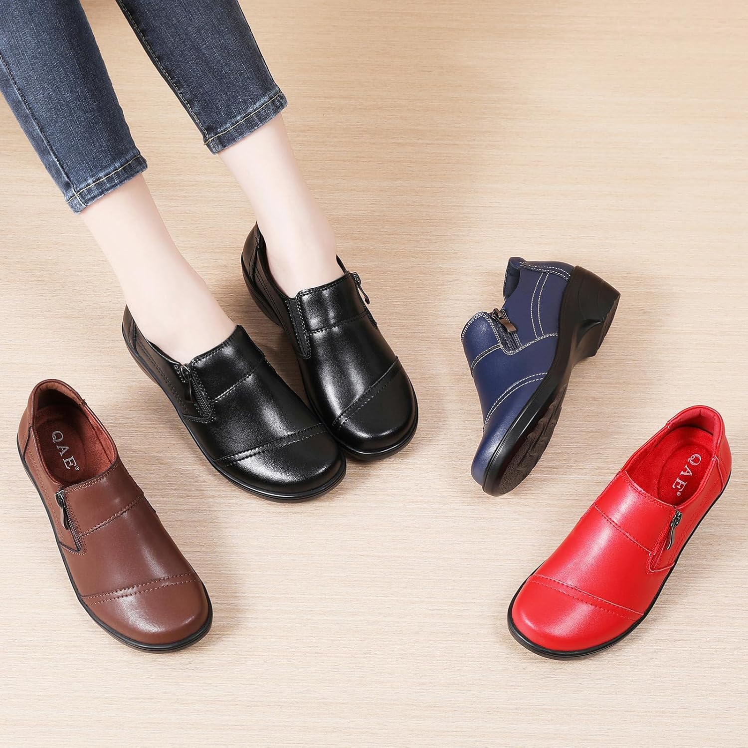 QAE Loafers for Women Comfortable Loafers Slip-Ons Dress Shoes for Women Business Casual Work Office Shoes Women's Orthopedic Walking Shoes - Image 7