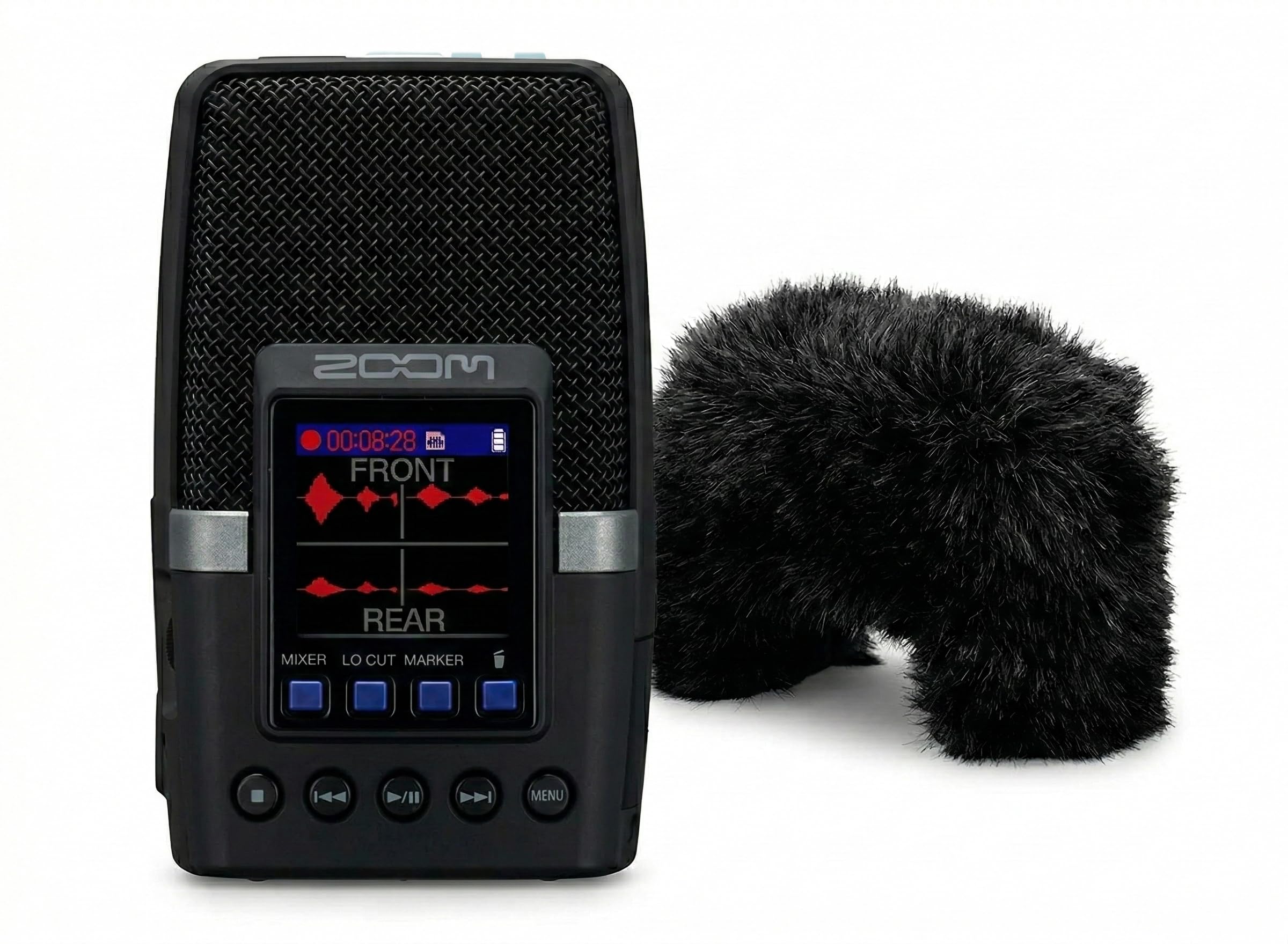 Zoom H2essential Multi-Mic 32-Bit Float Handy Recorder with WSH-2E Hairy Windscreen