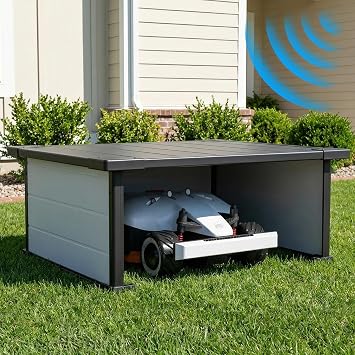 GDLF WiFi-Friendly Robot Lawn Mower Garage, Non-Metal PP Shelter