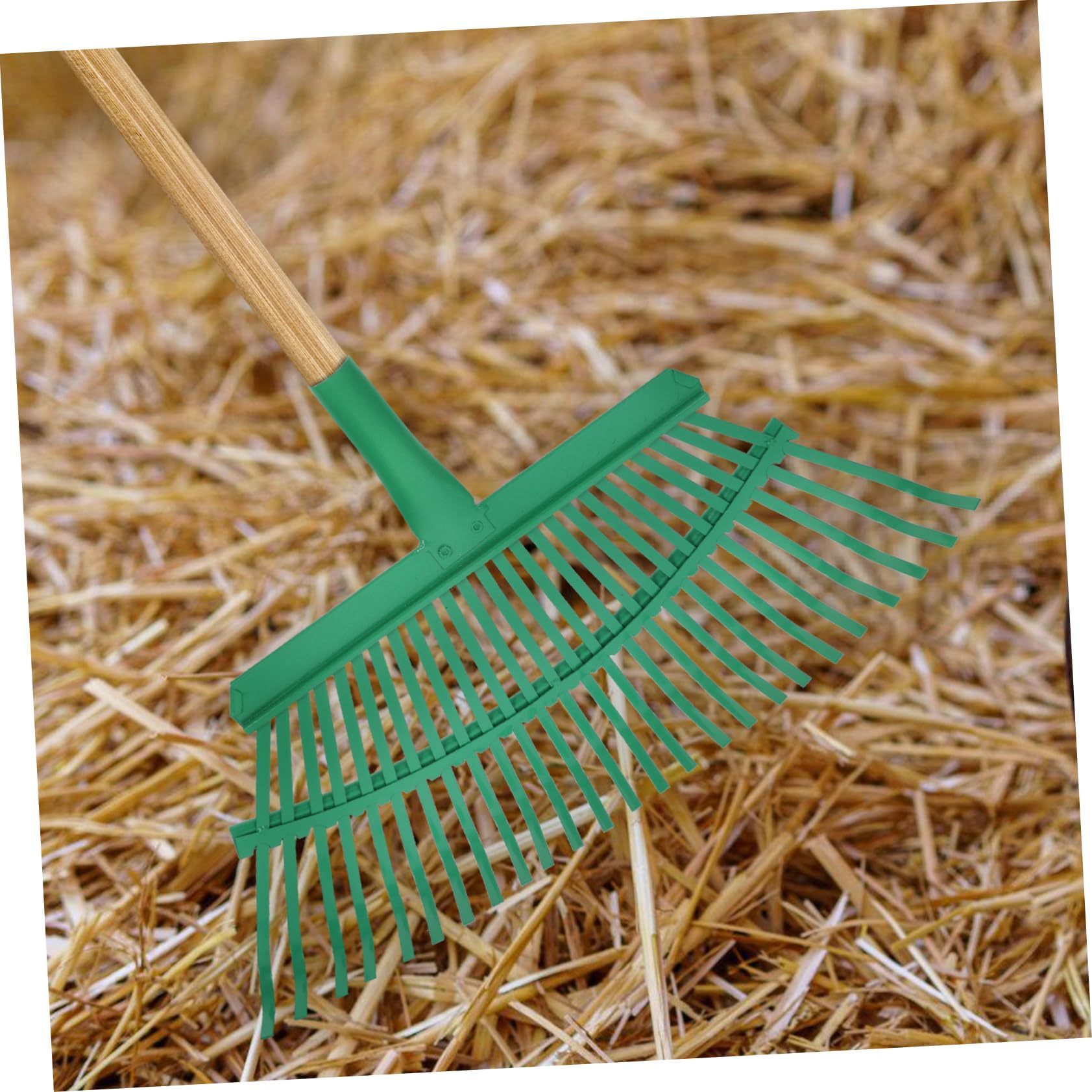 Ersatzkopf für Gartenrechen aus Stahl, Grün, Leicht und Multifunktional | Gartenarbeit und Yard Work, zum Entfernen Großer Laubmengen, Passende Ergänzung für Rechen