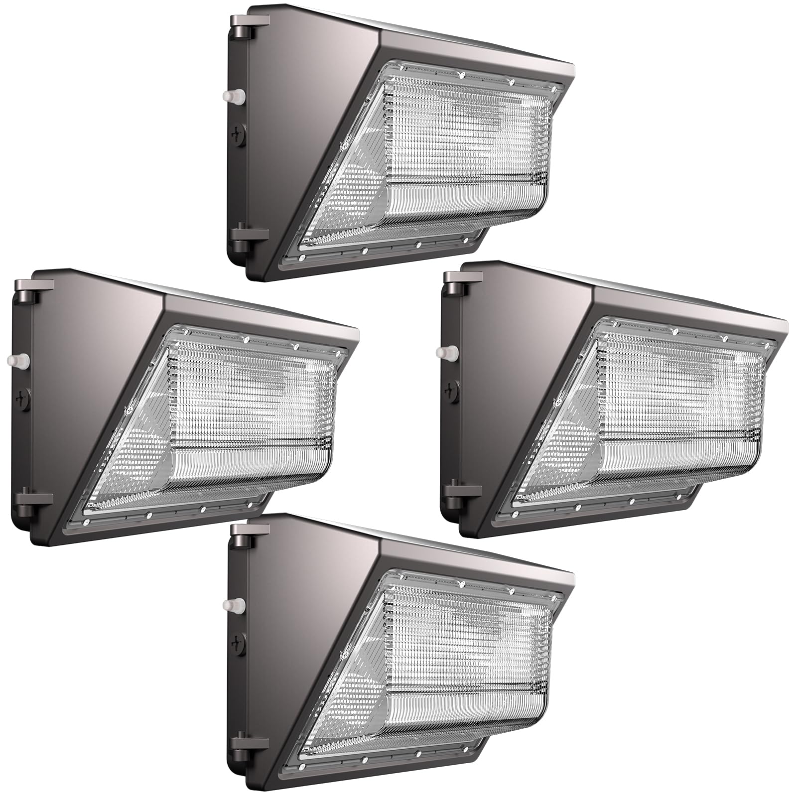 Lightdot 4Pack 150W LED Wall Pack Lights, 100-277v Dusk to Dawn with Photocell | 22500Lm(150Lm/W) 5000K IP65 Outdoor Exterior Lighting Fixture for Yard,Warehouse,Factory,Garage, ETL(Height:10~20ft)