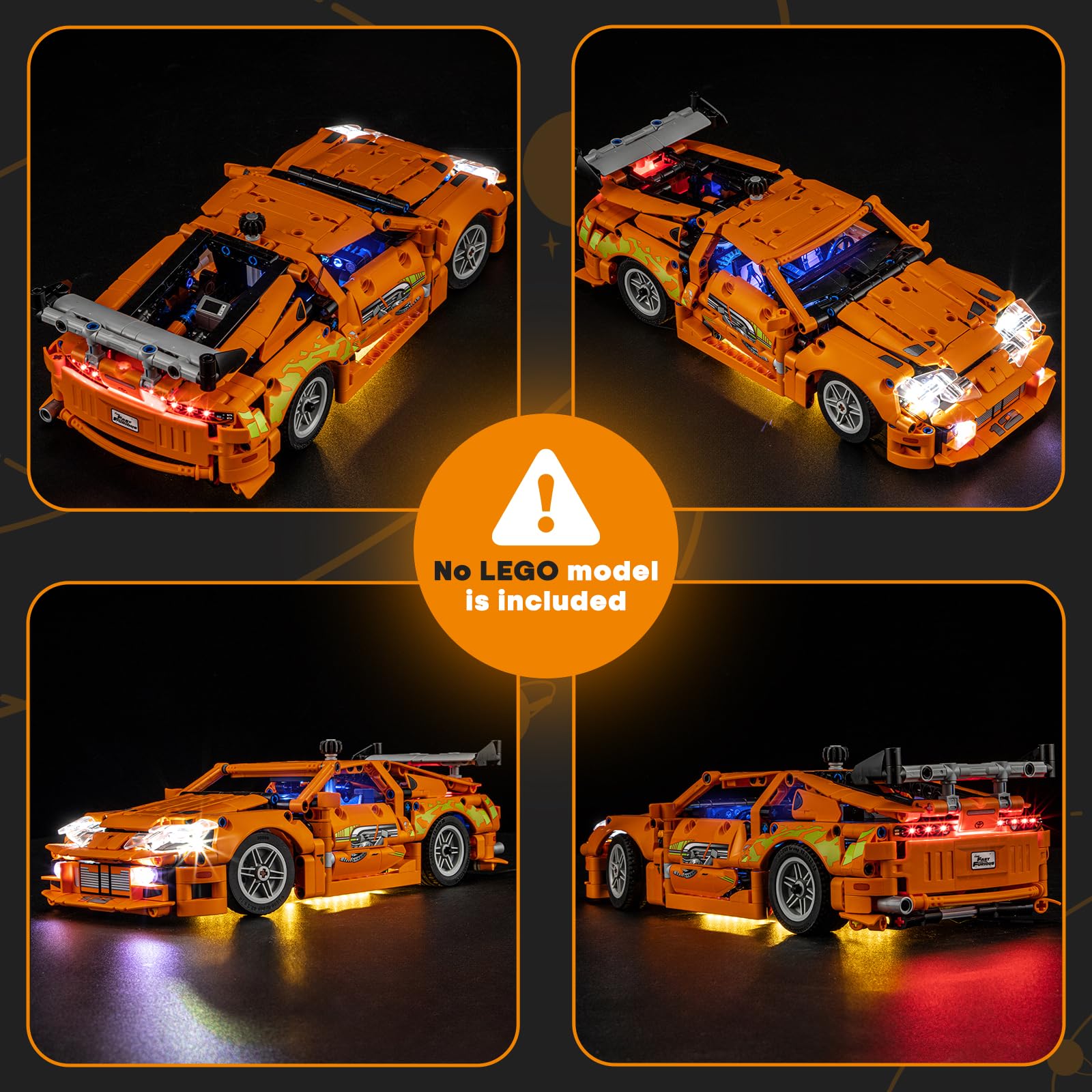 LIGHTAILING Light for Lego-42204 Fast and Furious Toyota-Supra-MK4 - Led Lighting Kit Compatible with Lego Building Blocks Model - NOT Included The Model Set
