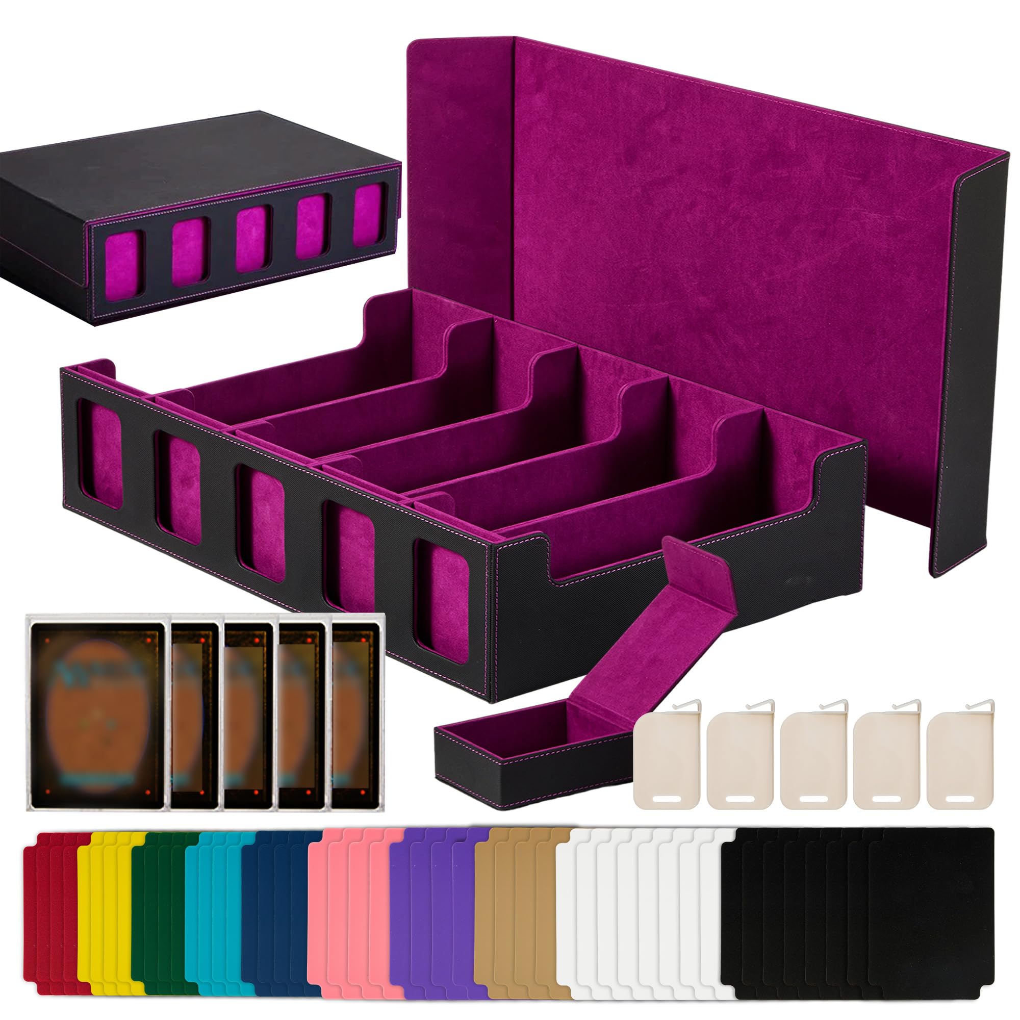 Scimi 3900+ High-Capacity Card Display Storage Box, 5-Layer Transparent Window Design (Ideal for Collectors & Beginners), Compatible with TCG/Sports