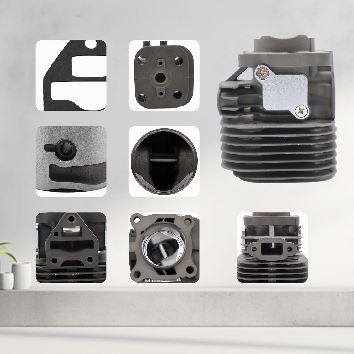 Cylinder Piston Kit with Gaskets 34MM Compatible with RedMax HEZ260F BCZ260T BCZ260TS EXZ260S-PH SRTZ260F Replace 577 97 90-01 577 91 74-01