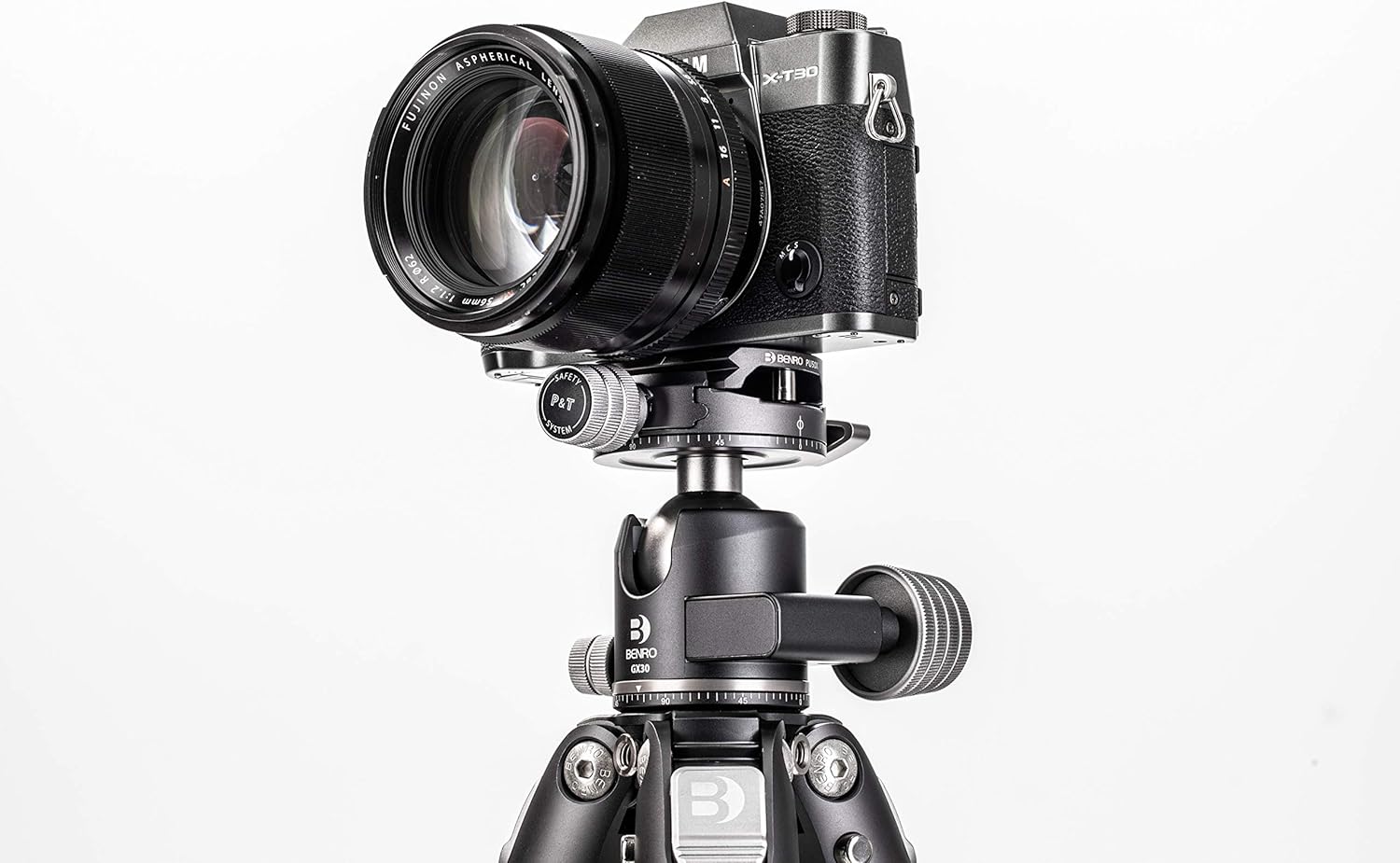 Benro Tortoise Columnless Carbon Fiber Two Series Tripod with GX30 Dual Panoramic Ball Head, Compact Fold-Down Design and Heavy Load Capacity for Travel Creators (TTOR24CGX30)
