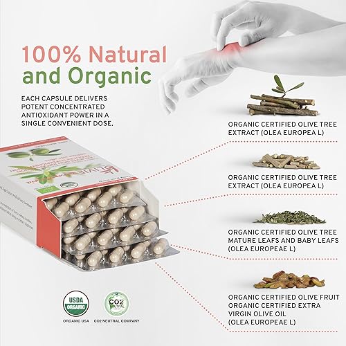 Miniatura 4 de OLIVIE - Suplemento de extracto de hoja de olivo orgánico para mujeres y hombres | Suplemento DermaPsoria para psoriasis, eczema, hiperpigmentación