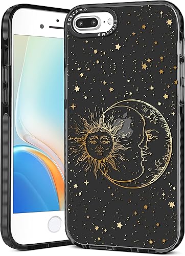 Miniatura 1 de Toycamp Funda para iPhone 8 Plus7 Plus6S Plus6 Plus, diseño de estrellas de sol y luna para mujeres, hombres, niñas, niños, adolescentes, funda con