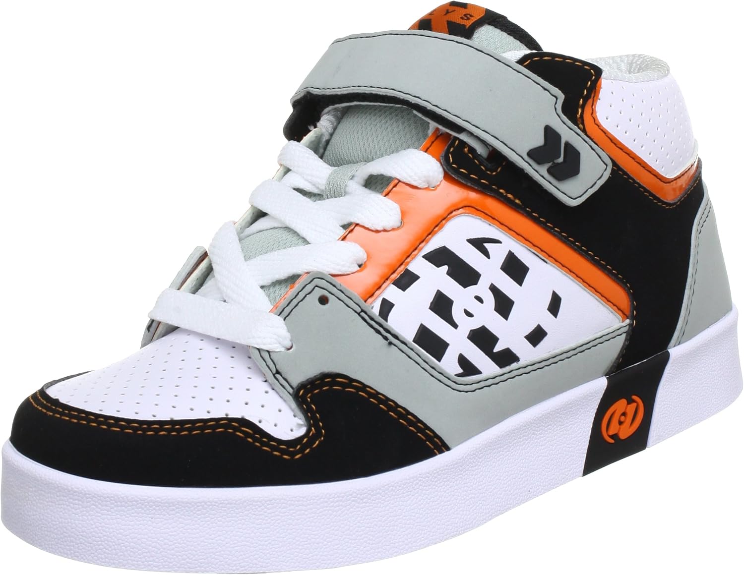 Heelys Stripes 7924, UnisexKinder Sneaker, Weiß (Black/Grey/Orange