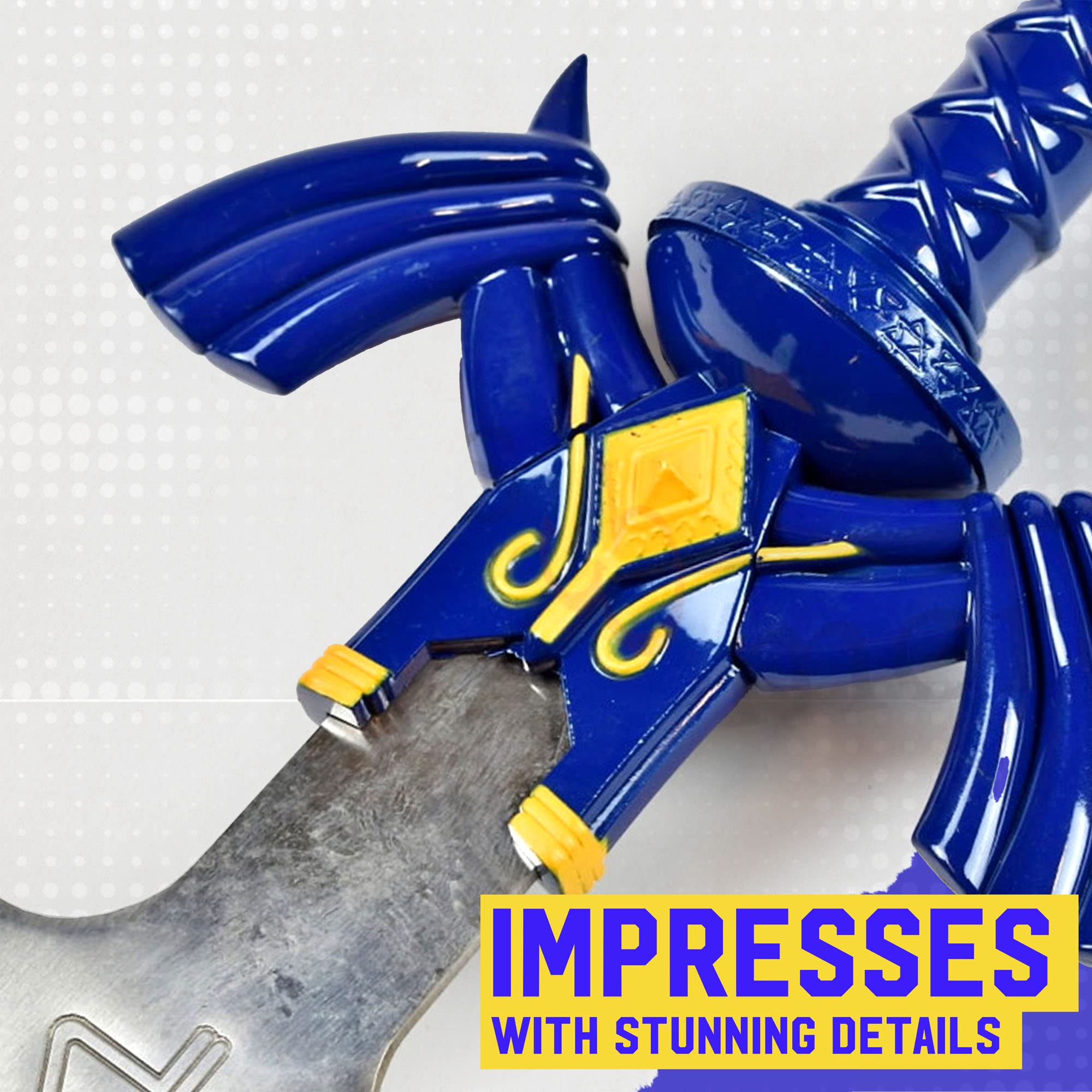 Schwert Zelda - Link Hylia Master Schwert, Anime Sword aus Edelstahl mit Scheide, Metall Merch für Zelda Kostüm Cosplay
