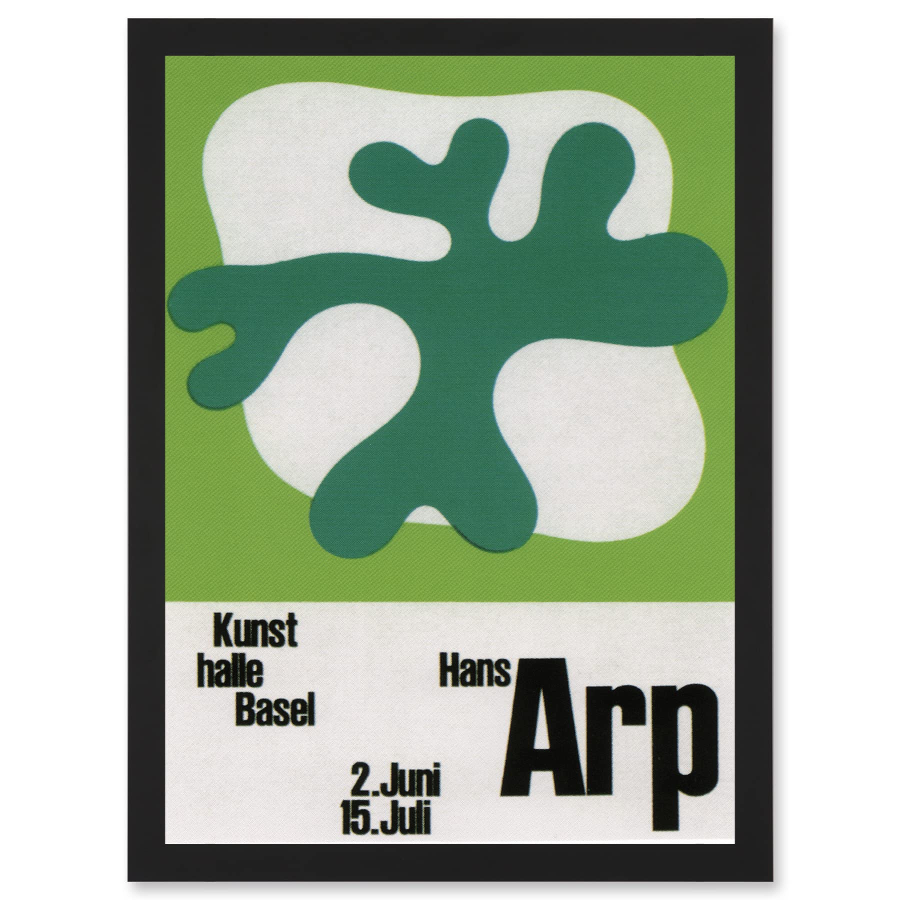 Wee Blue Coo Advert Exhibition Kunsthalle Switzerland Cultural Hans Arp Dada Surrealism Artwork Framed Wall Art Print A4