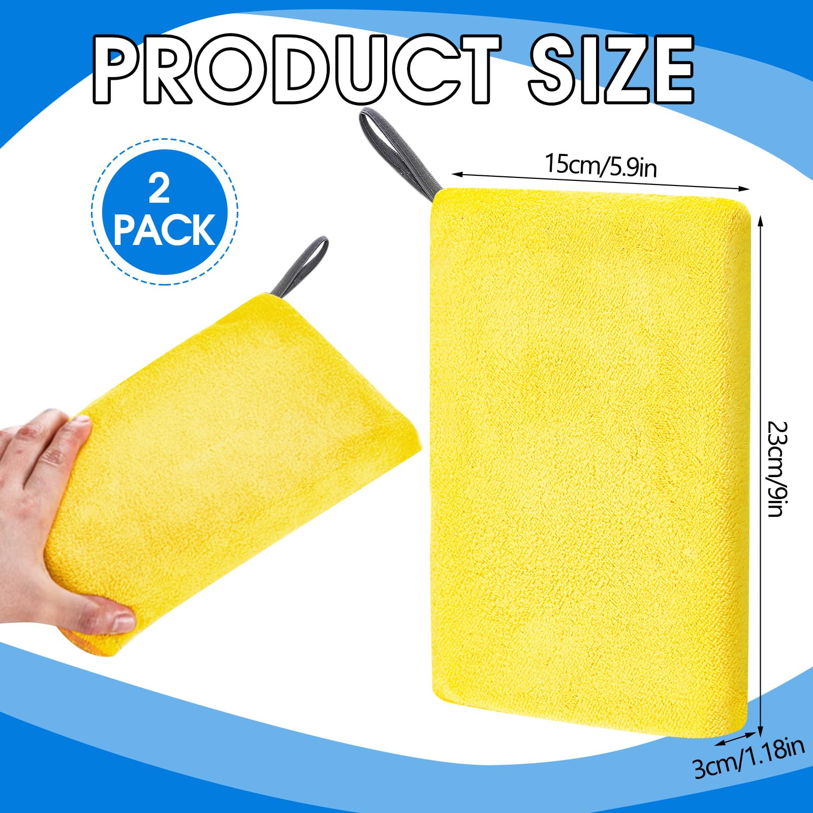 Sonwyoung 2 Pcs Kayaking Water Absorbing Sponge, Bilge Sponge for Absorbing Excess Water from Kayak Canoe or Boat