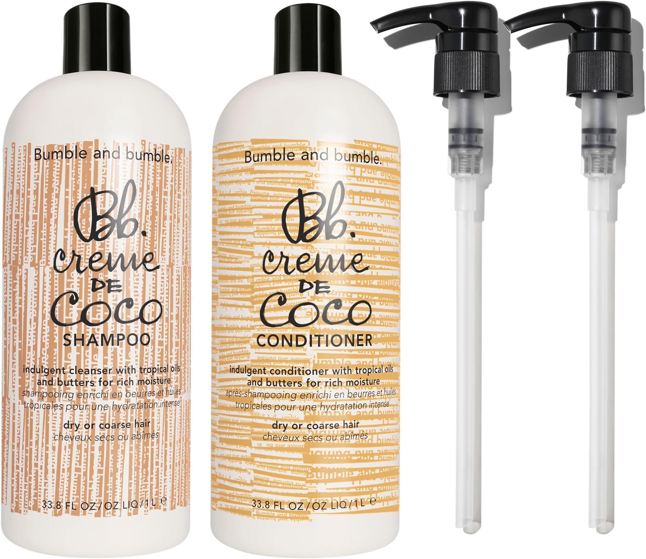 Creme De Coco Coconut Shampoo + Conditioner Set | For Rich Moisture | Anti Frizz + Hydrating | Curly, Wavy, Straight