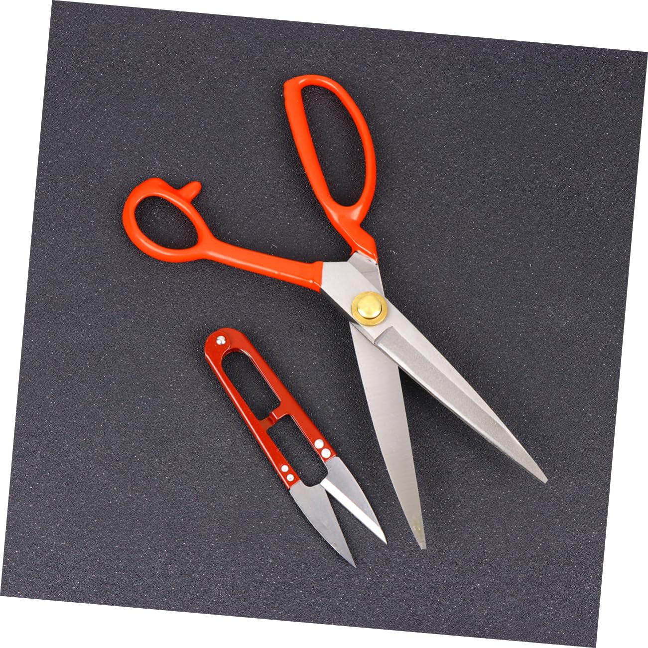 4 Stück Teiliges Scheren Manganstahl Nähschere und U Förmiger Faden und Stoffschneider Ergonomisch Sicherer Griff für Schneiderei Basteln Trimmen Zufällige Farbe