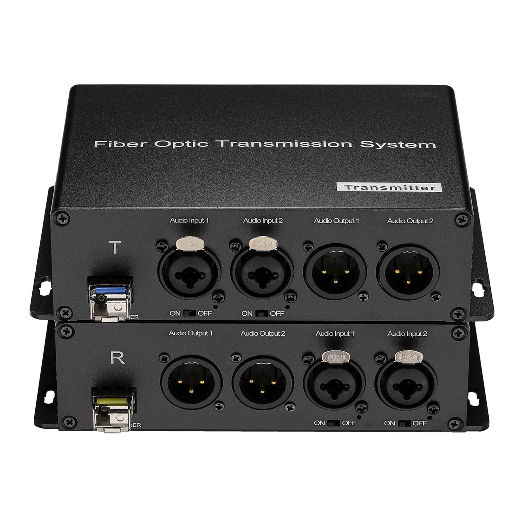 XLR Balanced Audio Over Fiber Optic Extender A Pair- Singlemode Fiber up 20Km LC SFP Include Uncompressed Broadcast Grade Professional Crystal Clear Sound (2 Port BIDI)