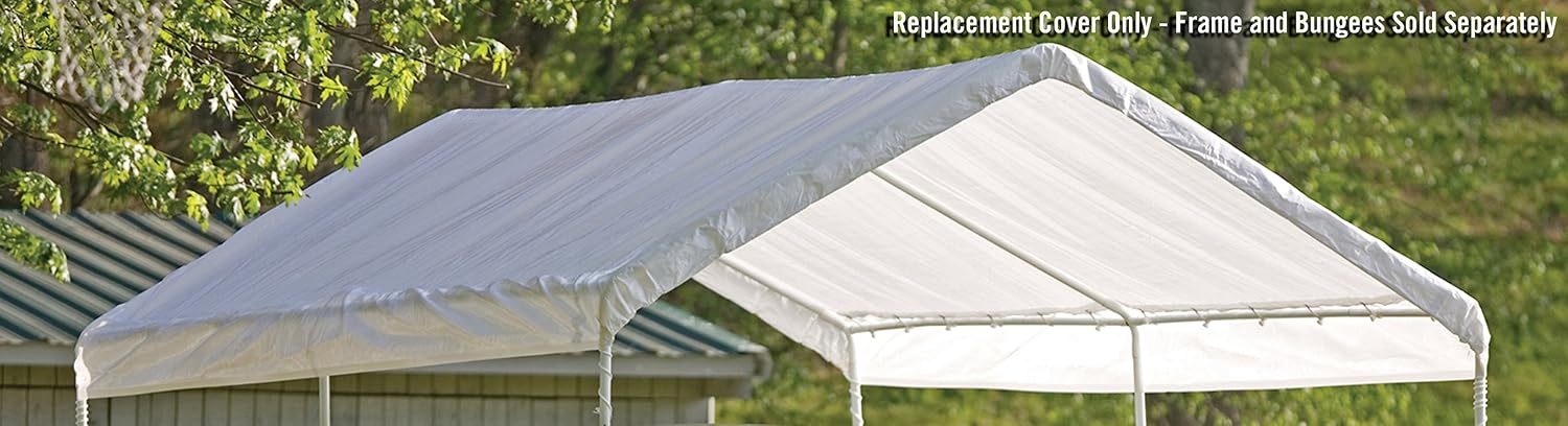 ShelterLogic MaxAP Canopy Replacement Cover, White, 10 x 20 ft.