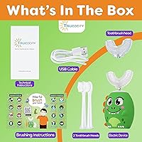 Vista 5 de Trueocity Cepillo de Dientes Eléctrico Automático en Forma de U para Niños, Cepillo de Dientes Automático Eléctrico Recargable para Niños Pequeños