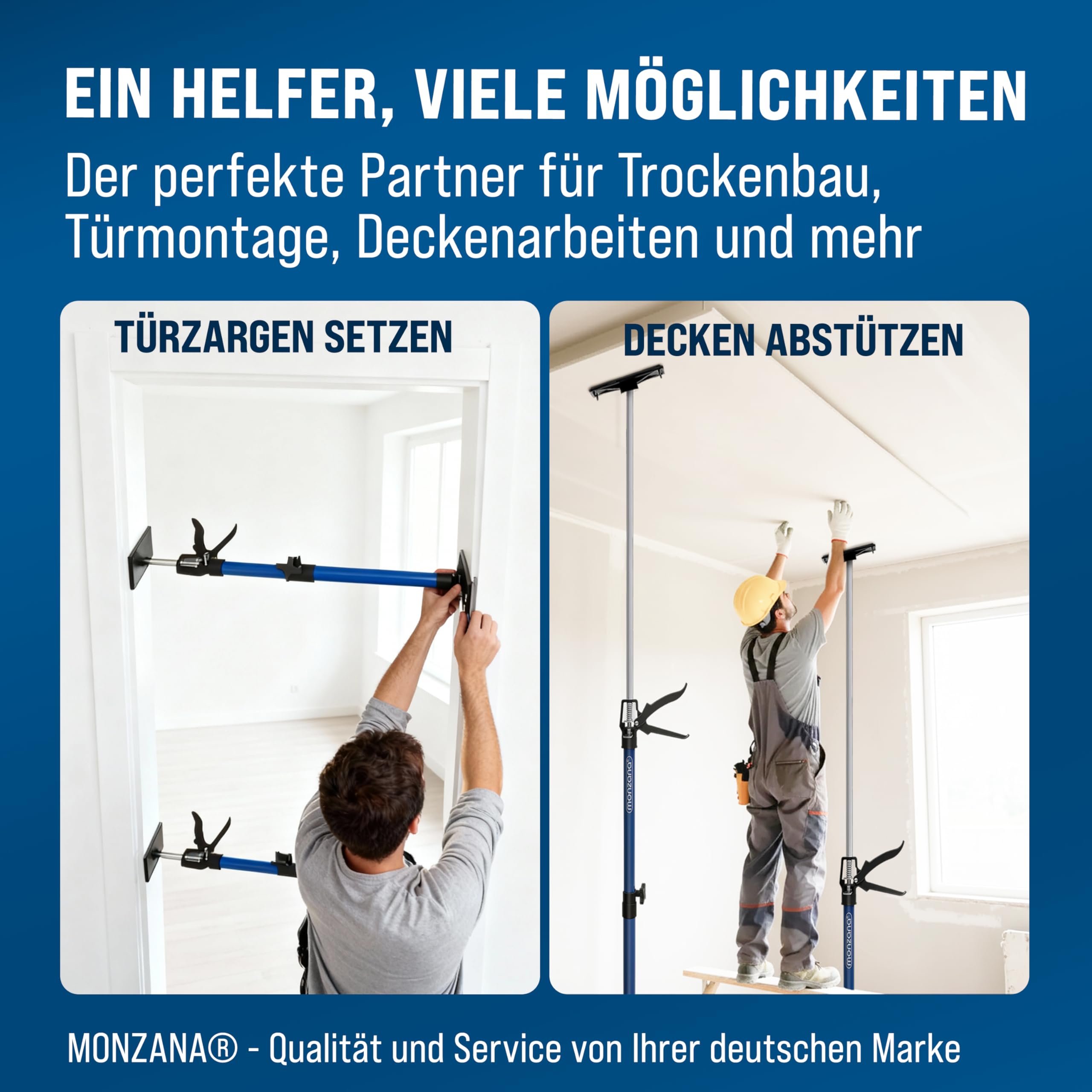Deuba Supporto a Soffitto Set da 2 Regolabile da 115 a 290 centimetri Carico Massimo 30 chili Morsetto Telaio Parete