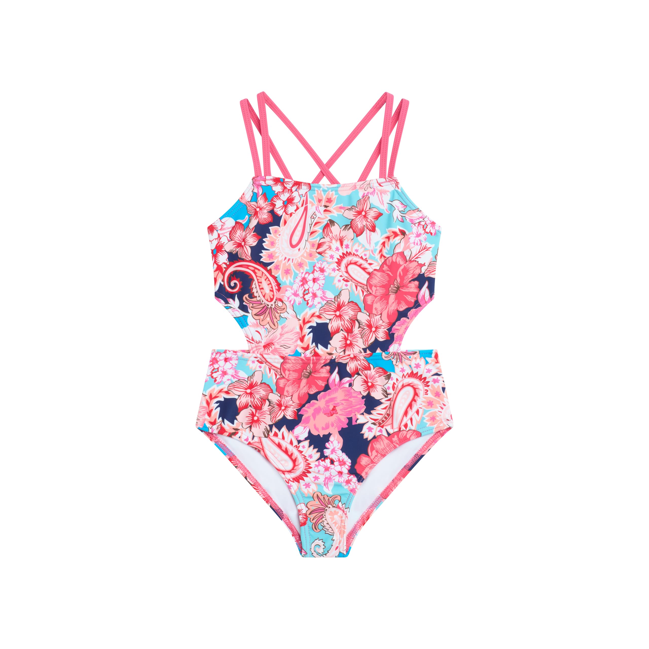 Kanu Surf Girls' Beach Girl Sport Cut-Out One Piece Swimsuit