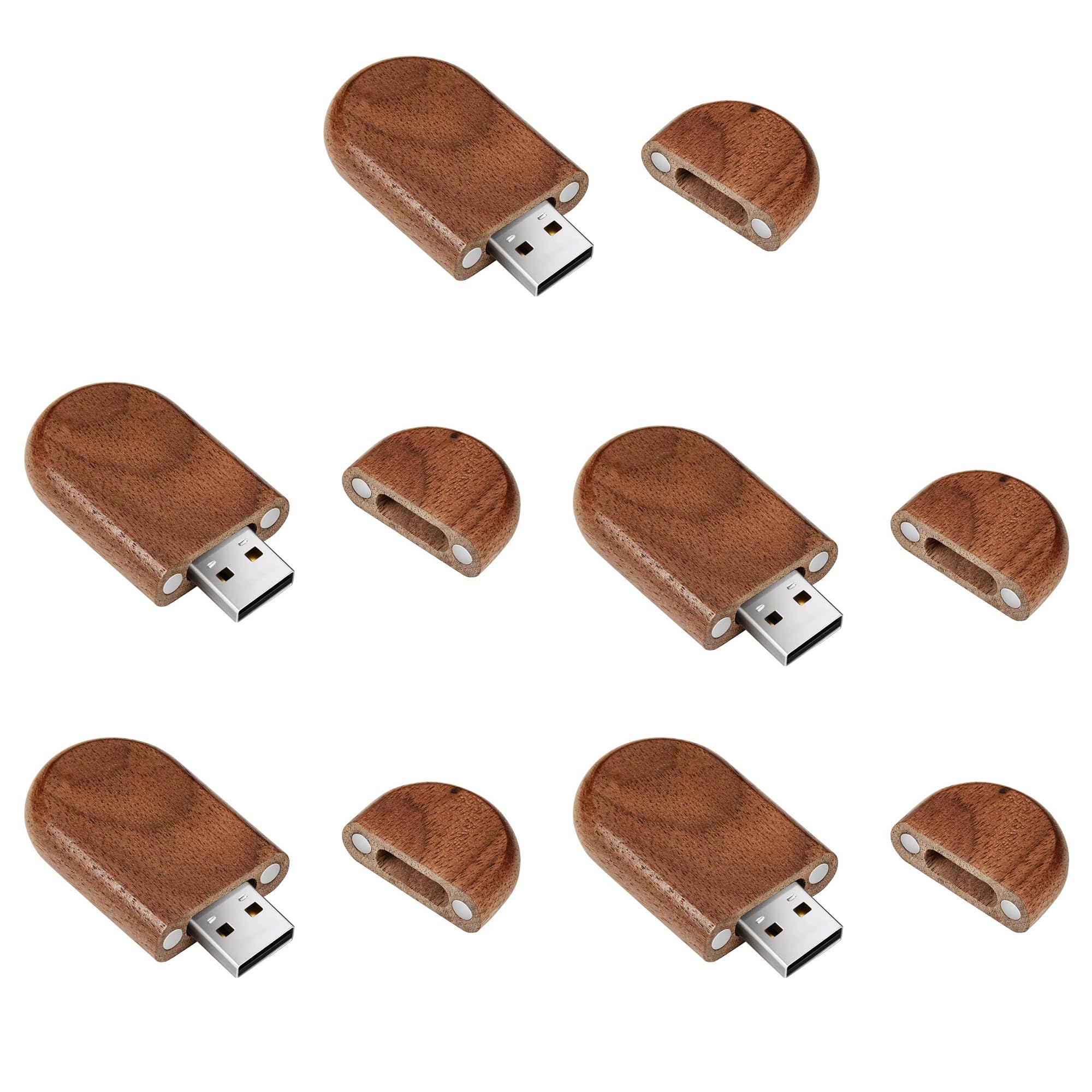 Paquete de 5 unidades de memoria USB de madera de almacenamiento USB 2.0/3.0 con madera (3.0/32GB)