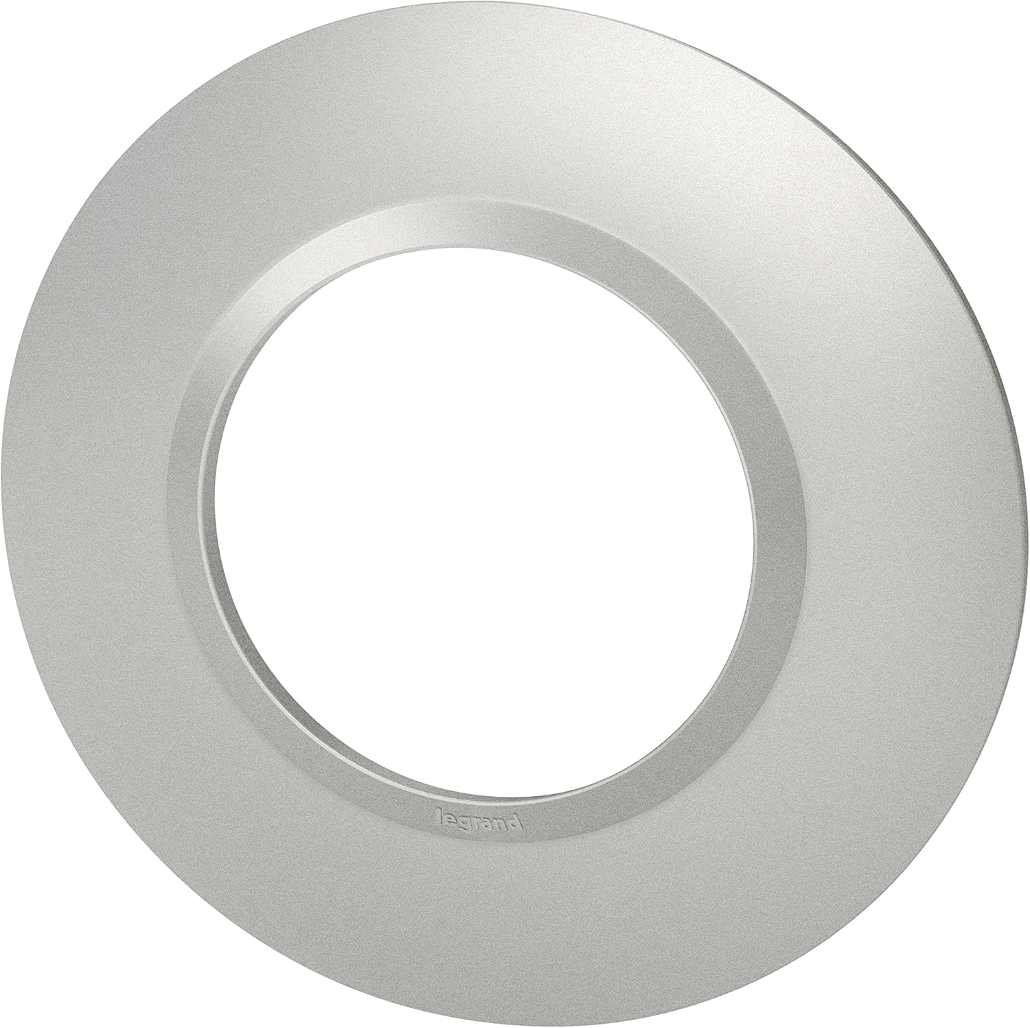 Legrand Dooxie LEG600975 PL 1P Decorative Plate Round with 1 Hole Aluminium Effect