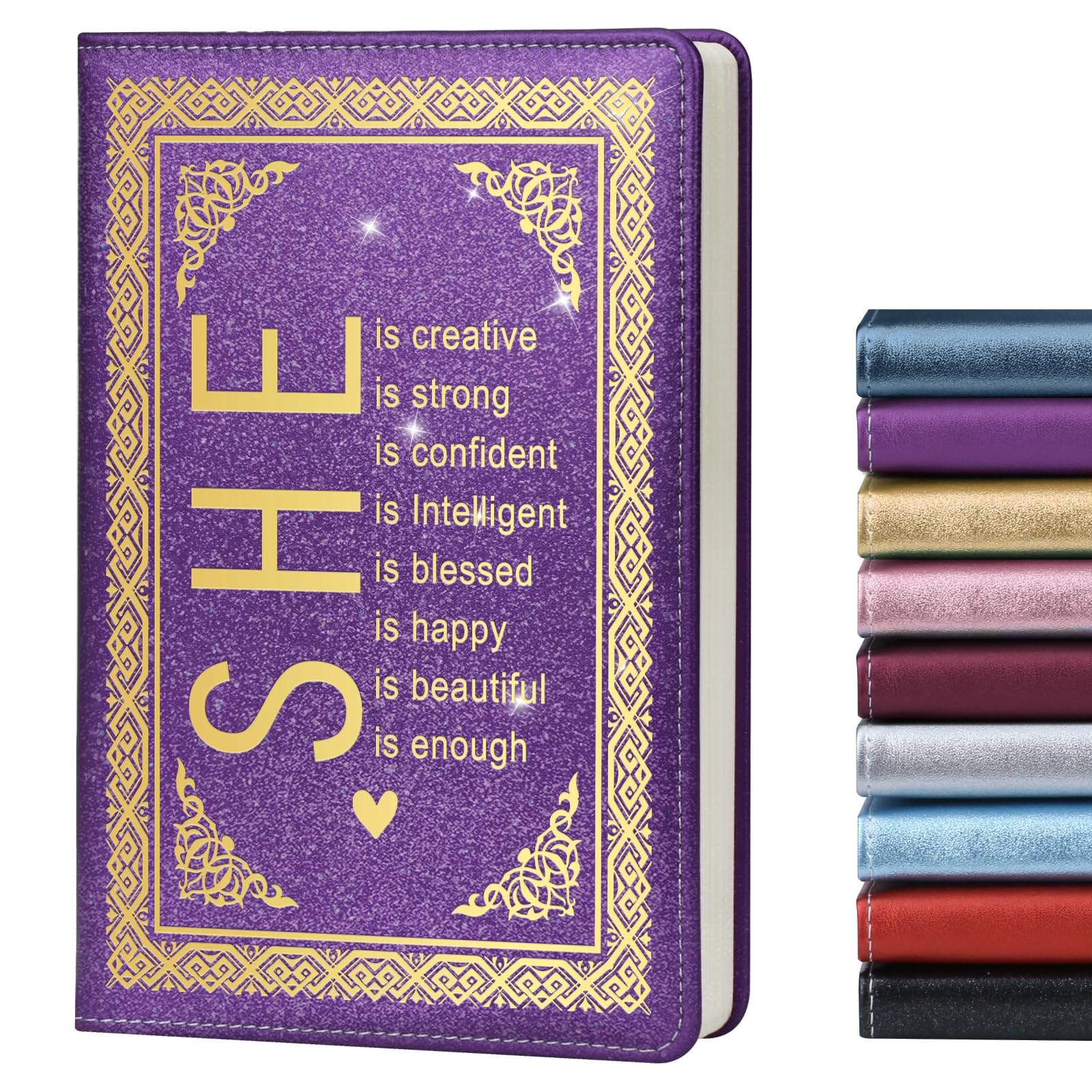 LBWCER Inspirational Gifts for Women,Notebooks for Work,200 Pages, A5 Hardcover Leather Journals for Writing,School,Travel,Business,Work,Home (SHE is