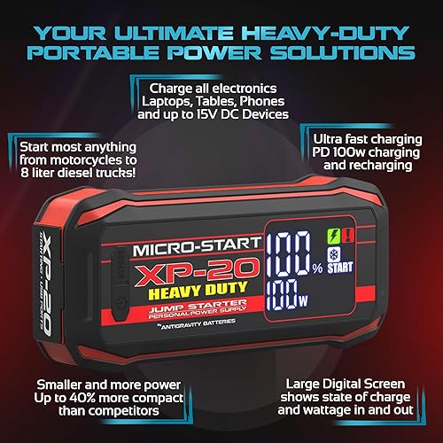 Miniatura 3 de Antigravity Micro-Start XP-20-HD Heavy Duty Lithium Jump-Starter Portable Power Supply