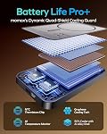 MOMAX Q.MAG Chargeur portable sans fil 10000mAh, 0.5" Pack de batterie magnétique de charge rapide Slim Power Bank pour iPhone Air/17 Pro Max/17 Pro/16/15/14/13/12 (1*Port USBC PD20W, Pas d'éclairage)