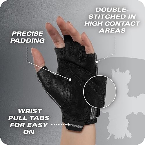Miniatura 8 de Harbinger Pro Gloves 3.0 - Guantes de entrenamiento de alto rendimiento, agarre mejorado, transpirables elásticos en 4 direcciones, cierre de muñeca