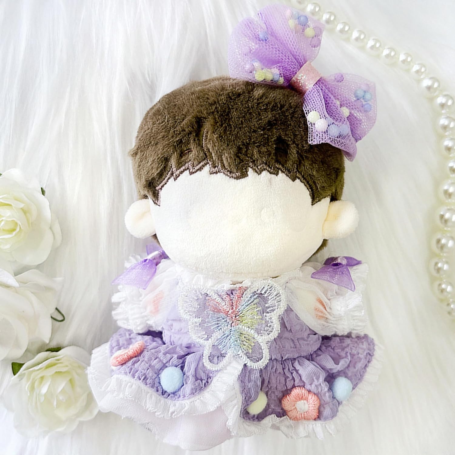 One-Piece with Butterfly and Ribbon Clip Set for Plushies [for 3.9 - 5.9 inches (10 - 15 cm)]