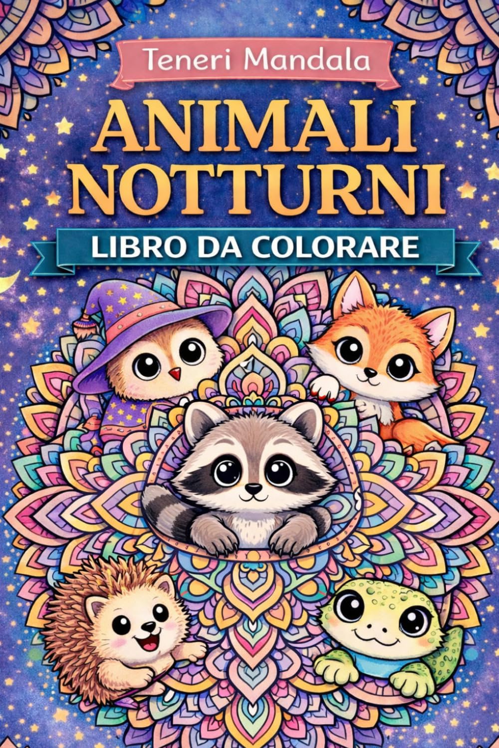 Libro da colorare - Teneri Mandala Animali Notturni - libro da colorare animali notturni per adulti e ragazzi: Libro da Colorare Rilassante con Gufo, ... Mandala Antistress per Adulti e Ragazzi