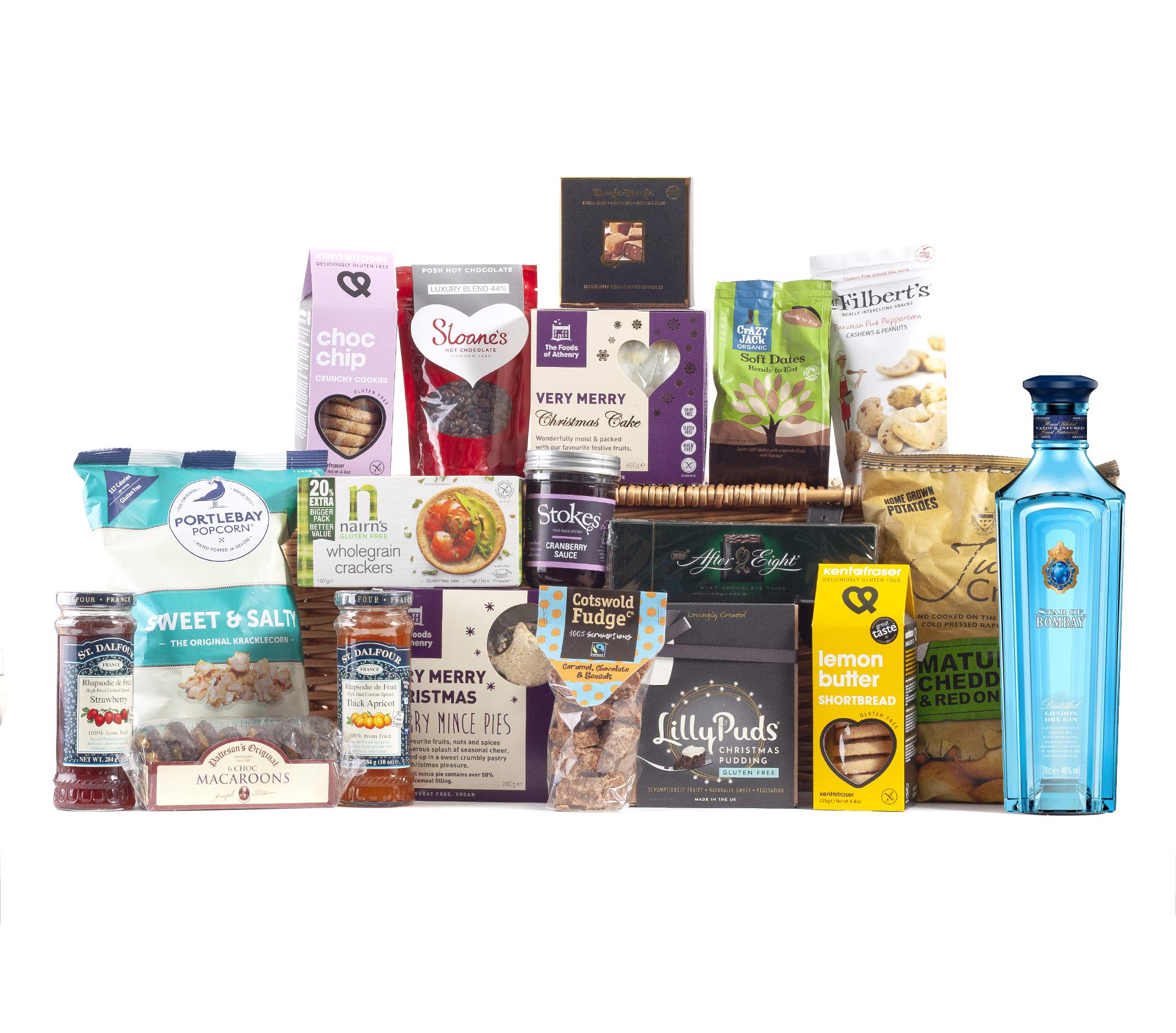 Wonderful Christmas Time Hamper - Star Of Bombay Gin | Wickers Gift Baskets