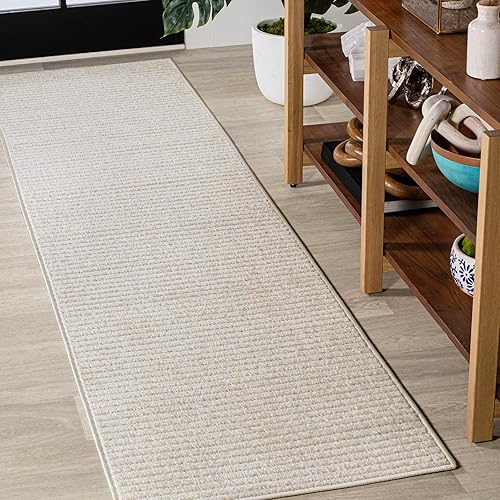 JONATHAN Y SCN102B-28 Aarhus - Alfombra minimalista a rayas Scandi para interiores, clásica, casa de campo, casa de campo, casual, minimalista,