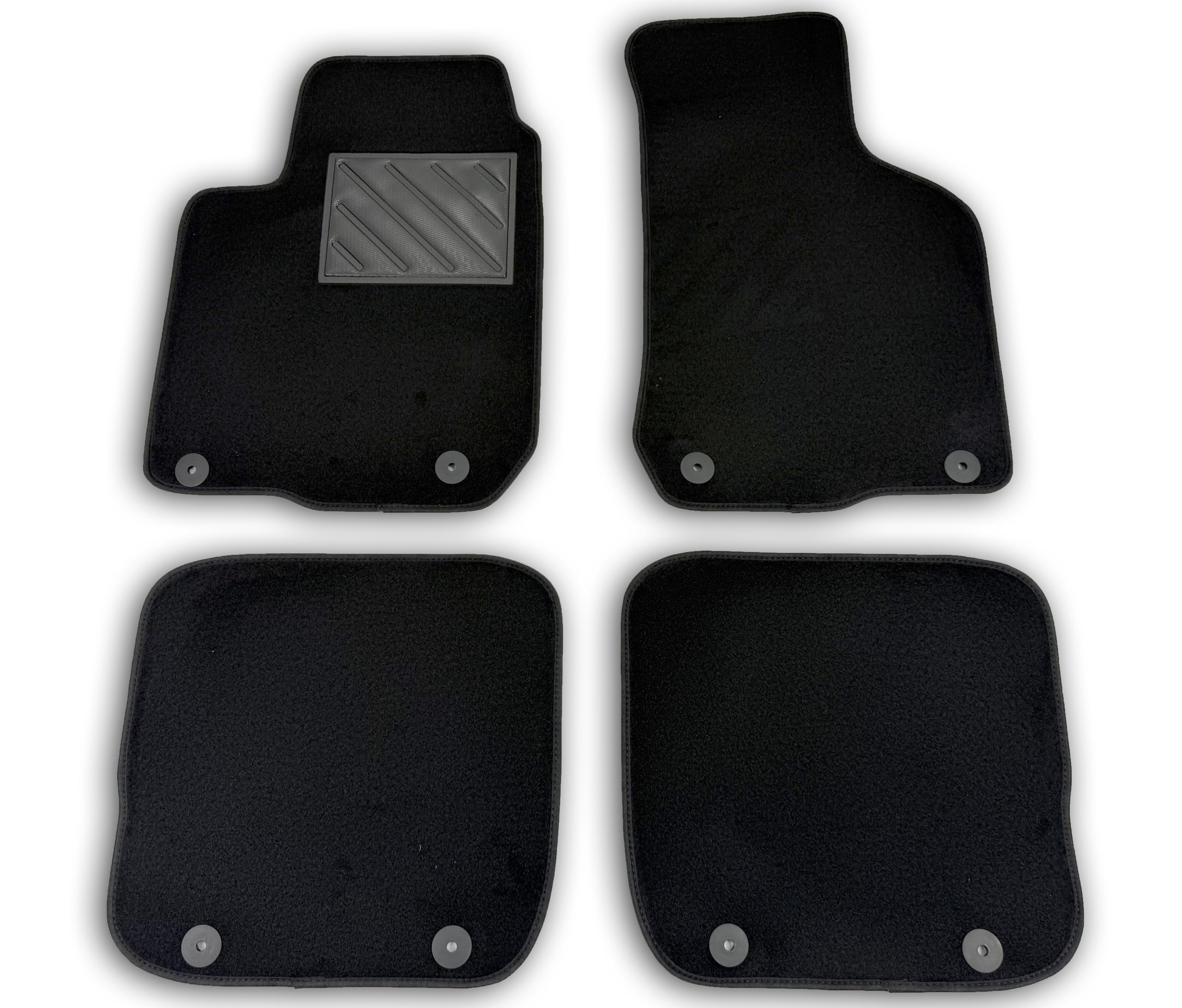MTM Tappetini Auto Per Audi TT (8N) 1998-2006, Set 4 Pezzi, Moquette Nera Con Bordatura, Made In Italy - 2