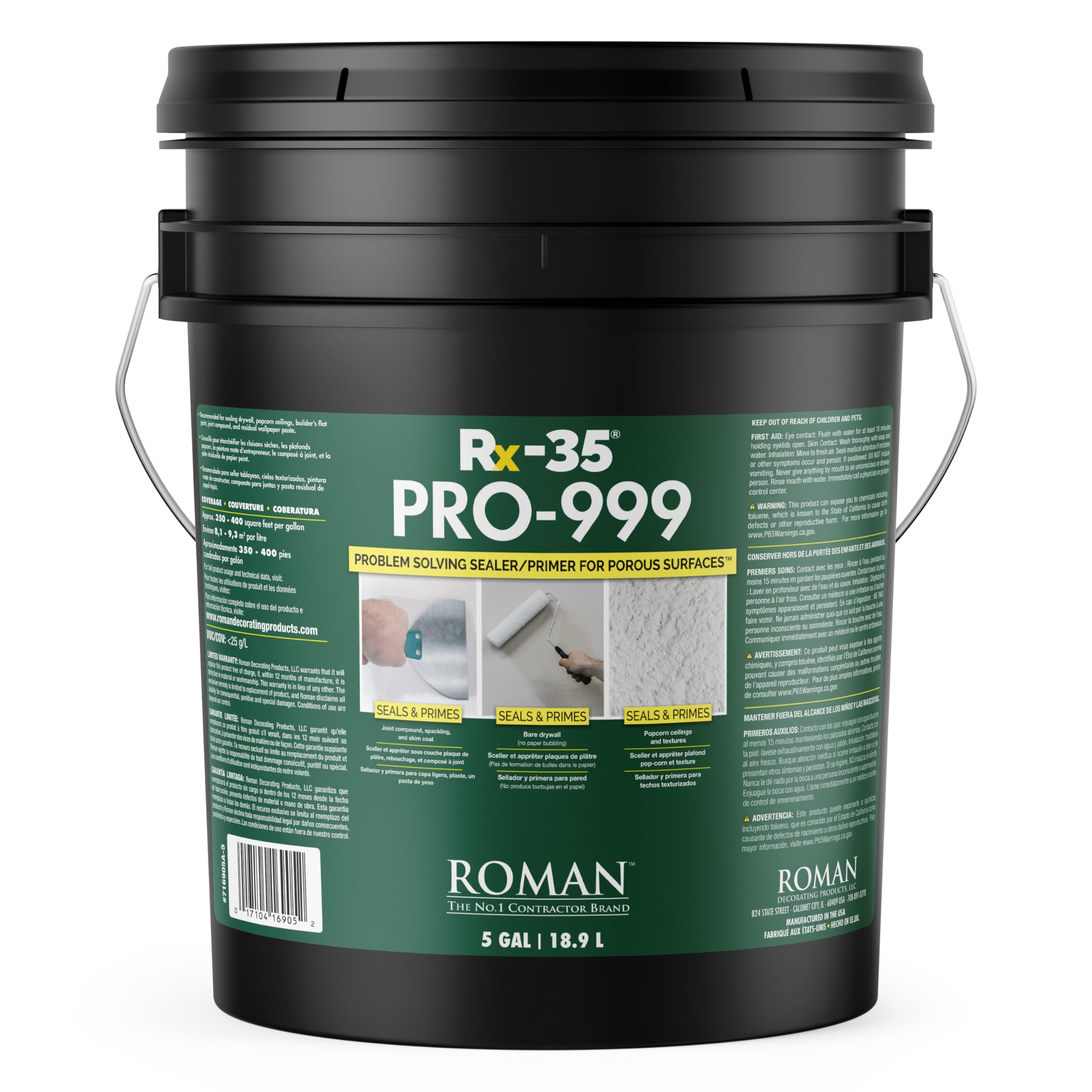 ROMAN Rx-35 Sealer/Primer for Torn Drywall, Skim Coat, and